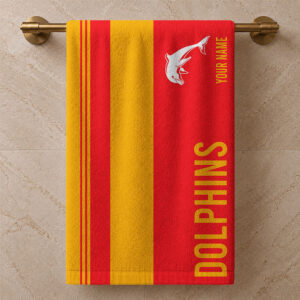 Auspiritmerch Redcliffe Dolphins Premium Bath/ Beach Towel Personalized Gift For Fan