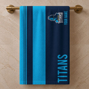 Auspiritmerch Gold Coast Titans Premium Bath/ Beach Towel Personalized Gift For Fan