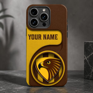 Auspiritmerch Hawthorn Hawks Phone Case Custom Name Gift For Fan