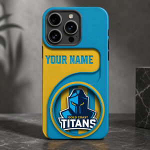 Auspiritmerch Gold Coast Titans Phone Case Custom Name Gift For Fan