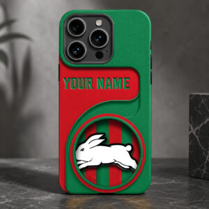 Auspiritmerch South Sydney Rabbitohs Phone Case Custom Name Gift For Fan