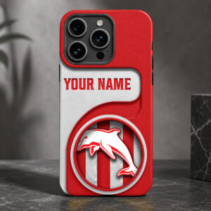 Auspiritmerch Redcliffe Dolphins Phone Case Custom Name Gift For Fan