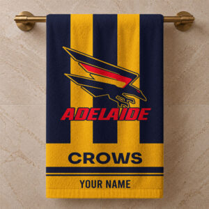 Auspiritmerch Adelaide Crows Premium Bath/ Beach Towel Personalized Gift For Fan