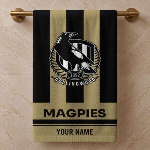 Auspiritmerch Collingwood Magpies Premium Bath/ Beach Towel Personalized Gift For Fan