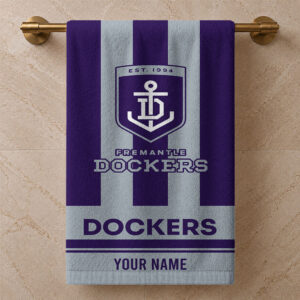 Auspiritmerch Fremantle Dockers Premium Bath/ Beach Towel Personalized Gift For Fan