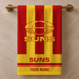 Auspiritmerch Gold Coast Suns Premium Bath/ Beach Towel Personalized Gift For Fan