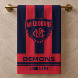 Auspiritmerch Melbourne Demons Premium Bath/ Beach Towel Personalized Gift For Fan