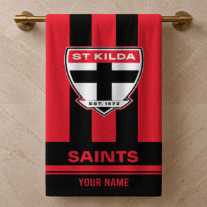 Auspiritmerch St Kilda Saints Premium Bath/ Beach Towel Personalized Gift For Fan