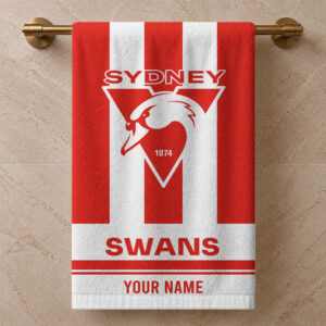 Auspiritmerch Sydney Swans Premium Bath/ Beach Towel Personalized Gift For Fan
