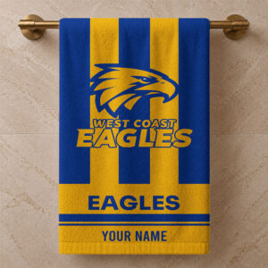 Auspiritmerch West Coast Eagles Premium Bath/ Beach Towel Personalized Gift For Fan