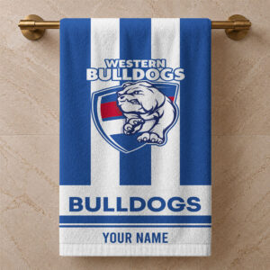 Auspiritmerch Western Bulldogs Premium Bath/ Beach Towel Personalized Gift For Fan