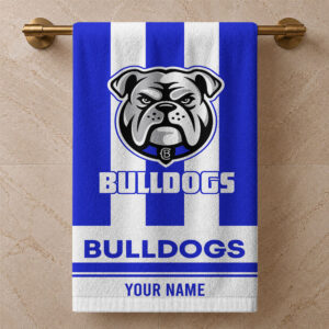 Auspiritmerch Canterbury-Bankstown Bulldogs Premium Bath/ Beach Towel Personalized Gift For Fan