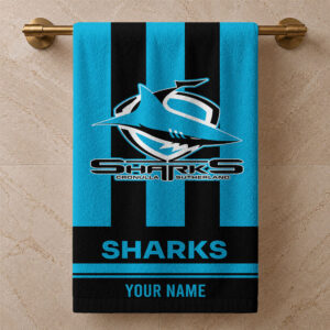 Auspiritmerch Cronulla-Sutherland Sharks Premium Bath/ Beach Towel Personalized Gift For Fan