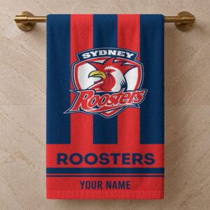Auspiritmerch Sydney Roosters Premium Bath/ Beach Towel Personalized Gift For Fan