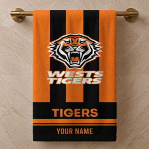 Auspiritmerch Wests Tigers Premium Bath/ Beach Towel Personalized Gift For Fan