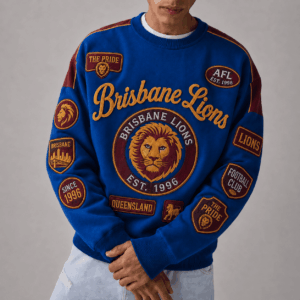 Auspiritmerch Brisbane Lions Sweatshirt Custom Name Daily Casual Fashion