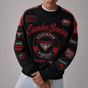 Auspiritmerch Essendon Sweatshirt Custom Name Daily Casual Fashion