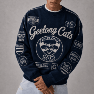 Auspiritmerch Geelong Cats Sweatshirt Custom Name Daily Casual Fashion