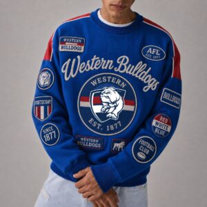 Auspiritmerch Western Bulldogs Sweatshirt Custom Name Daily Casual Fashion