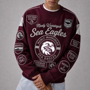 Auspiritmerch Manly Warringah Sea Eagles Sweatshirt Custom Name Daily Casual Fashion