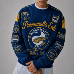 Auspiritmerch Parramatta Eels Sweatshirt Custom Name Daily Casual Fashion