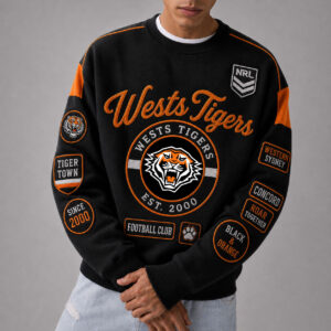 Auspiritmerch Wests Tigers Sweatshirt Custom Name Daily Casual Fashion