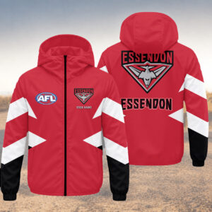 Auspiritmerch Essendon Windbreaker Jacket Custom Name Daily Casual Fashion