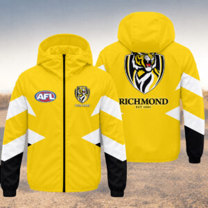 Auspiritmerch Richmond Tigers Windbreaker Jacket Custom Name Daily Casual Fashion