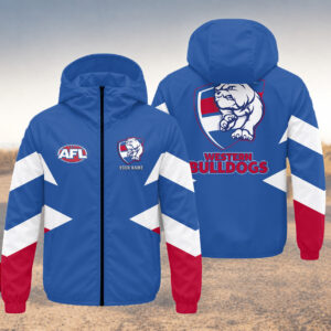 Auspiritmerch Western Bulldogs Windbreaker Jacket Custom Name Daily Casual Fashion