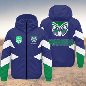 Auspiritmerch New Zealand Warriors Windbreaker Jacket Custom Name Daily Casual Fashion