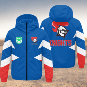 Auspiritmerch Newcastle Knights Windbreaker Jacket Custom Name Daily Casual Fashion