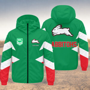 Auspiritmerch South Sydney Rabbitohs Windbreaker Jacket Custom Name Daily Casual Fashion