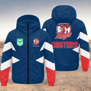 Auspiritmerch Sydney Roosters Windbreaker Jacket Custom Name Daily Casual Fashion