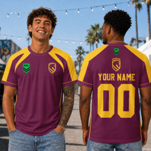 Auspiritmerch Brisbane Broncos Premium 2026 T-Shirt Custom Name Gift For Fan