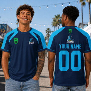 Auspiritmerch Gold Coast Titans Premium 2026 T-Shirt Custom Name Gift For Fan