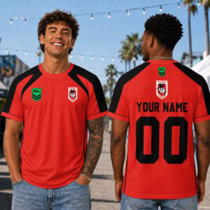 Auspiritmerch St. George Illawarra Dragons Premium 2026 T-Shirt Custom Name Gift For Fan