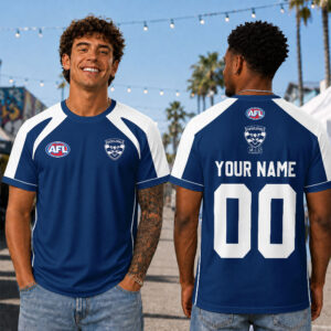 Auspiritmerch Geelong Cats Premium 2026 T-Shirt Custom Name Gift For Fan