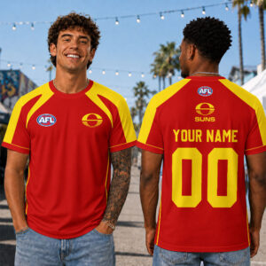 Auspiritmerch Gold Coast Suns Premium 2026 T-Shirt Custom Name Gift For Fan