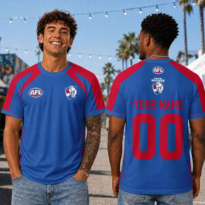 Auspiritmerch Western Bulldogs Premium 2026 T-Shirt Custom Name Gift For Fan