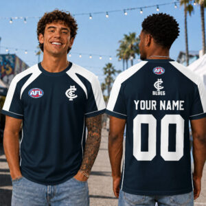 Auspiritmerch Carlton Blues Premium 2026 T-Shirt Custom Name Gift For Fan