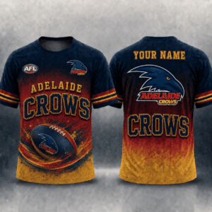 Auspiritmerch Adelaide Crows Casual T-Shirt Custom Name Gift For Fan