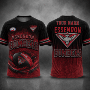Auspiritmerch Essendon Casual T-Shirt Custom Name Gift For Fan