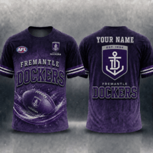 Auspiritmerch Fremantle Dockers Casual T-Shirt Custom Name Gift For Fan
