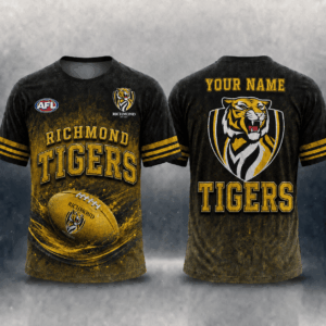 Auspiritmerch Richmond Tigers Casual T-Shirt Custom Name Gift For Fan