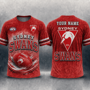 Auspiritmerch Sydney Swans Casual T-Shirt Custom Name Gift For Fan