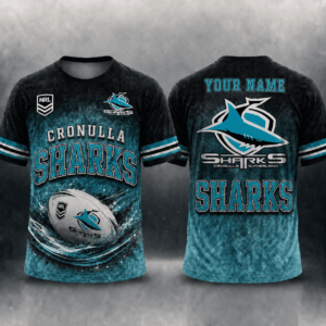 Auspiritmerch Cronulla-Sutherland Sharks Casual T-Shirt Custom Name Gift For Fan