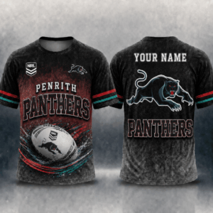 Auspiritmerch Penrith Panthers Casual T-Shirt Custom Name Gift For Fan