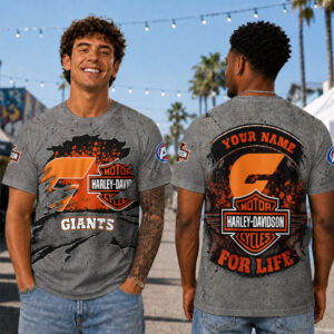 Auspiritmerch GWS Giants x Harley Davidson T-Shirt Custom Name Gift For Fan