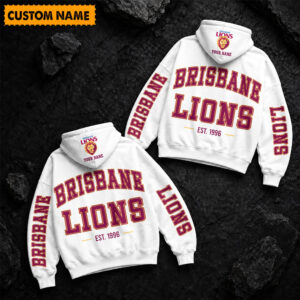 Auspiritmerch Brisbane Lions Hoodie Custom Name Gift For Fan