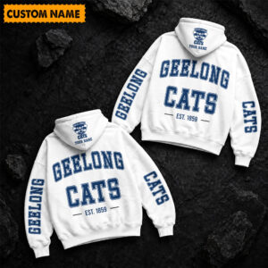 Auspiritmerch Geelong Cats Hoodie Custom Name Gift For Fan